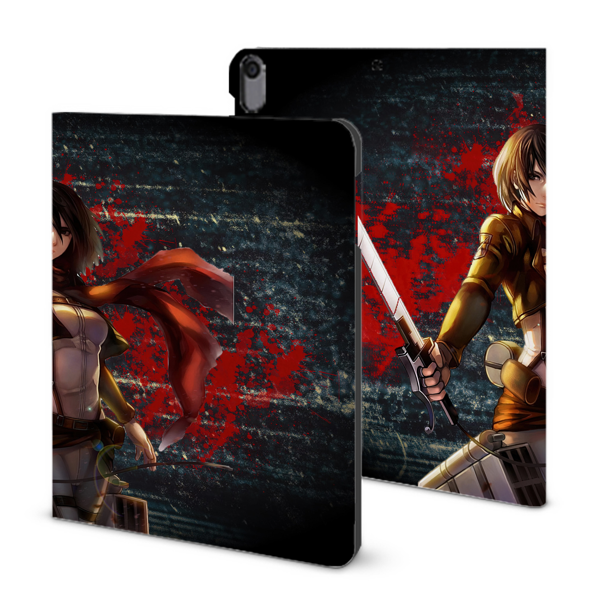 （画像用） 進撃の巨人 Attack on Titan IPad ケース ブック型 PUレザー TPU 耐衝撃 軽量 薄型 ペン収納なし 全面保護 IPad 各モデル対応
